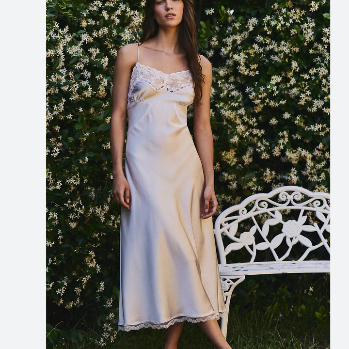 Free People Intimately Lunch Date Midi Slip Dress