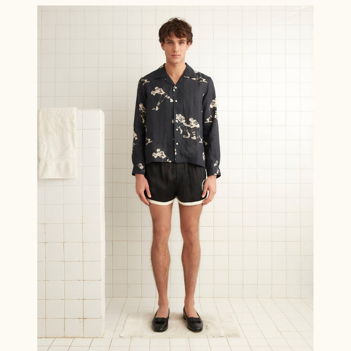 BODE Football Silhouette Long Sleeve Shirt