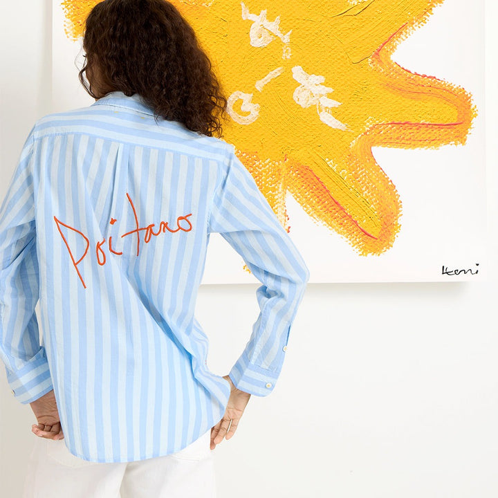 Kerri Rosenthal Mia Stripe Positano Shirt Top