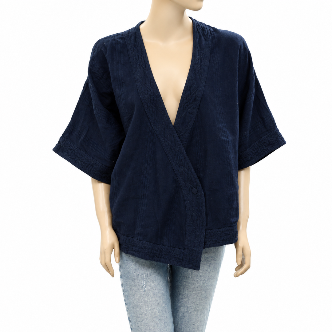 Free People Endless Summer Solid Cover-up Blouse Top