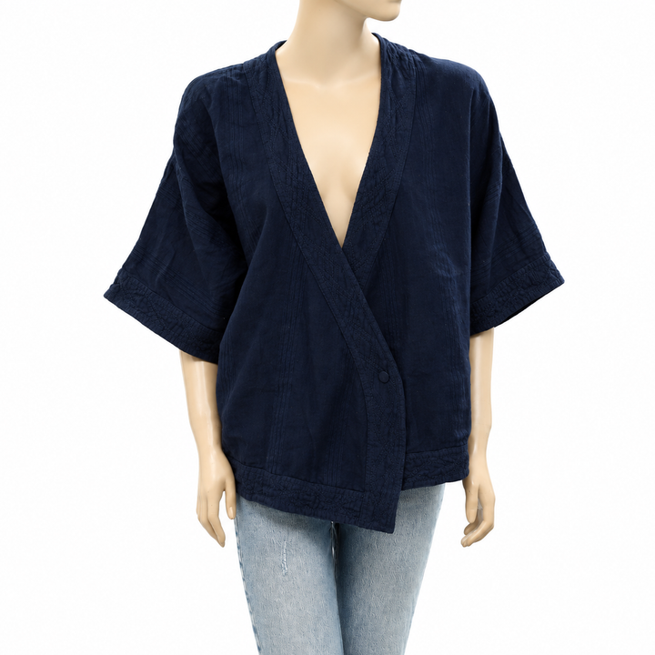 Free People Endless Summer Solid Cover-up Blouse Top