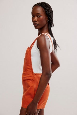 Free people Tough Love Shortalls Denim Romper