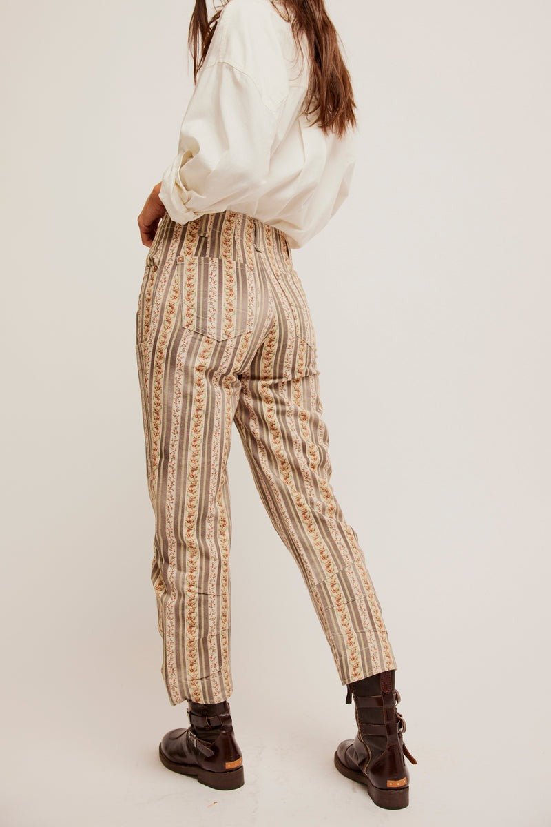 Free People We The Free Super Sonic Stripe Print Utility Pants