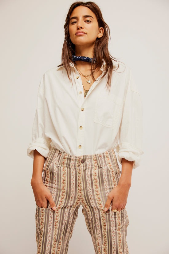 Free People We The Free Super Sonic Stripe Print Utility Pants