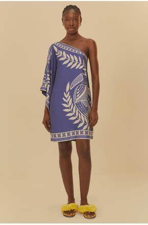 Farm Rio Anthropologie One Shoulder Lace Mini Dress