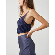 Intimately Free People Night Out Blouson Brami Slip Cami Cropped Top