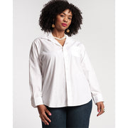 Frances Valentine Perfect White Button-Down Shirt Top