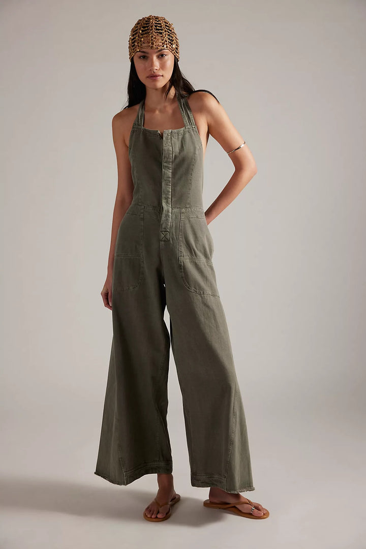 Free People Phoenix Solid Overalls Jumpsuit
