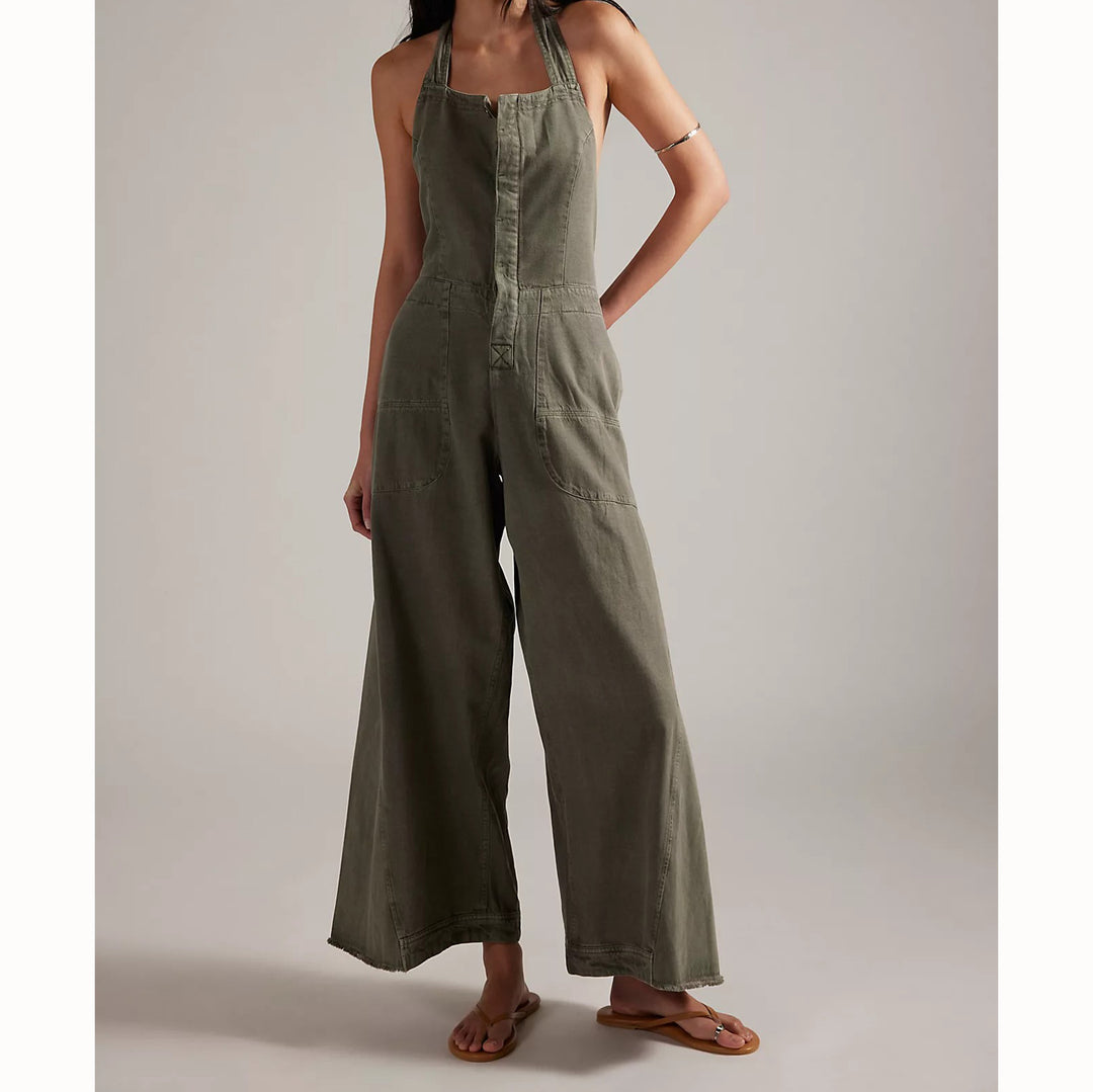 Free People Phoenix Solid Overalls Jumpsuit