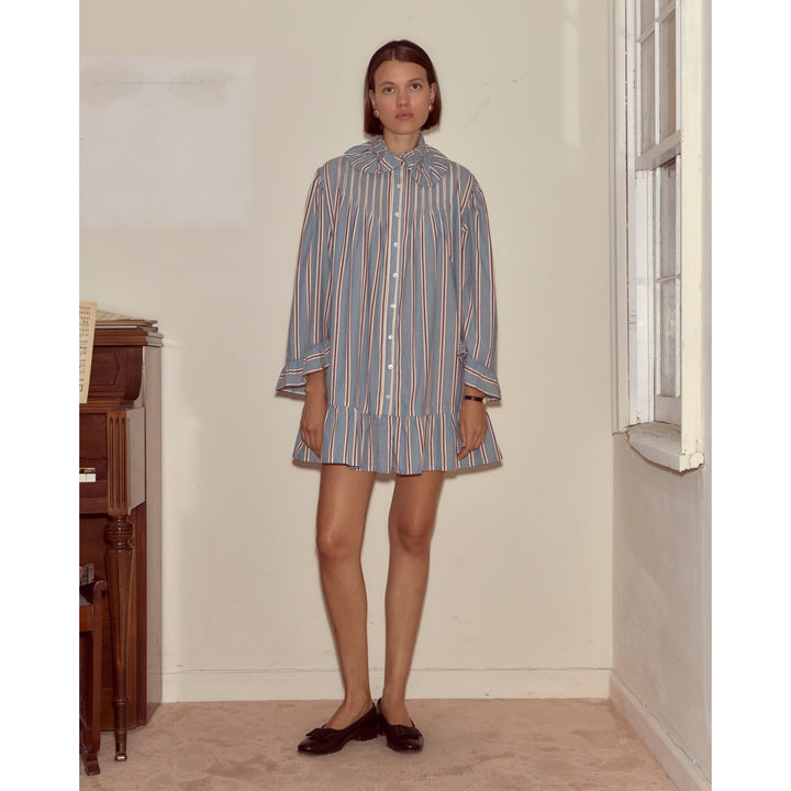 Bode Regatta Stripe Mini Dress