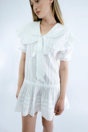 Sandy Liang Toki Short Sleeve Mini Dress