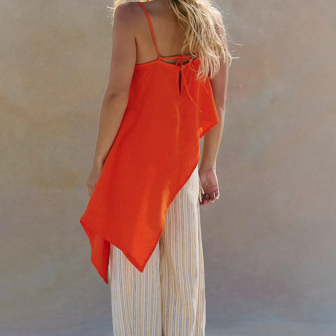 Free People Free-est Sandshell Linen Delia Cami Tank Top