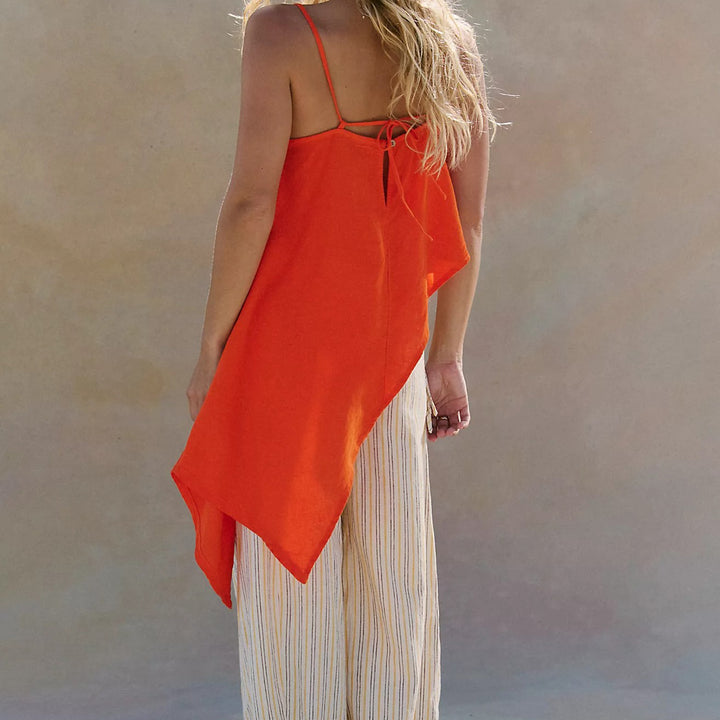 Free People Free-est Sandshell Linen Delia Cami Tank Top