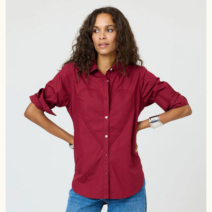 Kerri Rosenthal Mia Shirt Max Heart Tunic Top