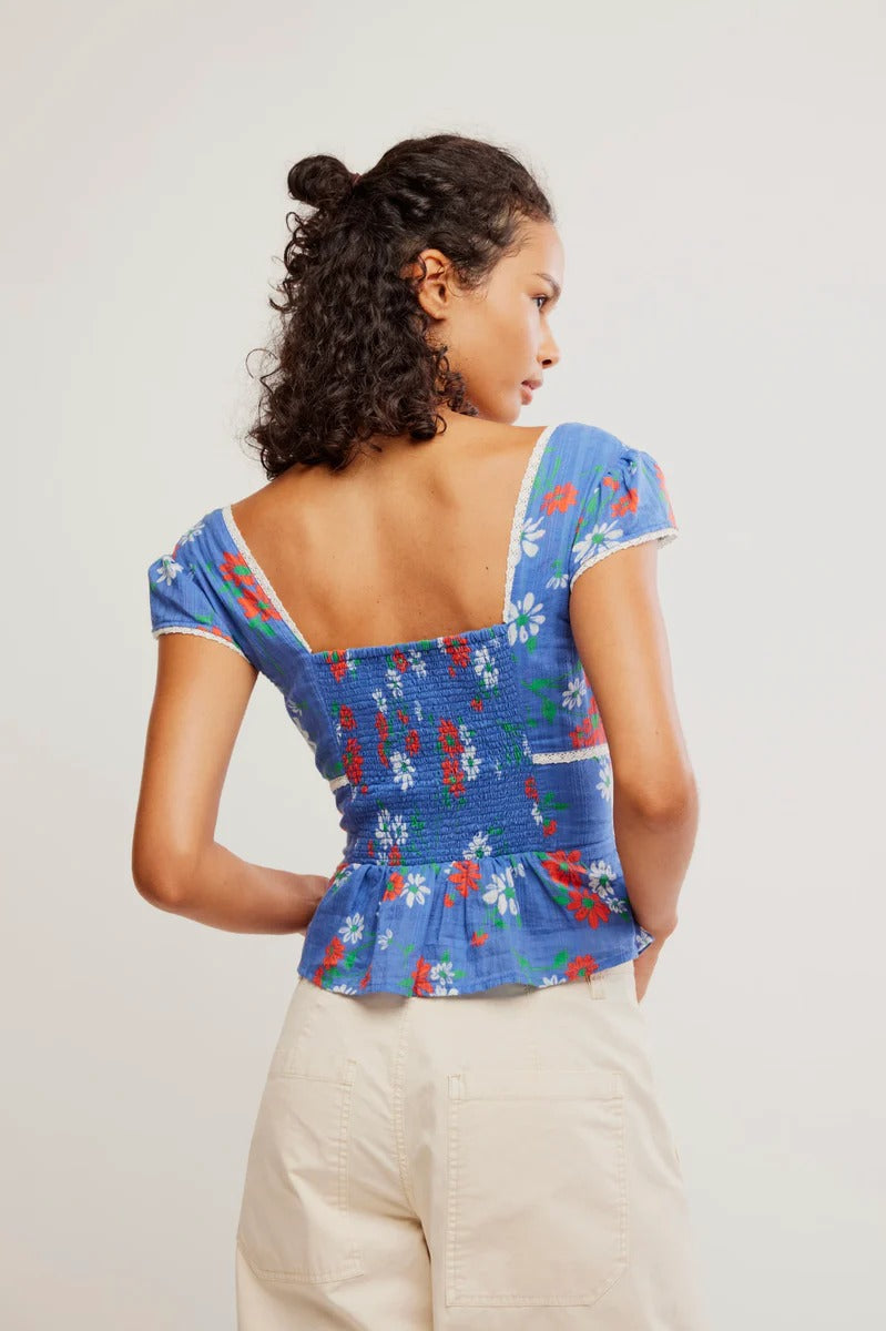 Free People Call Me Baby Blouse Top