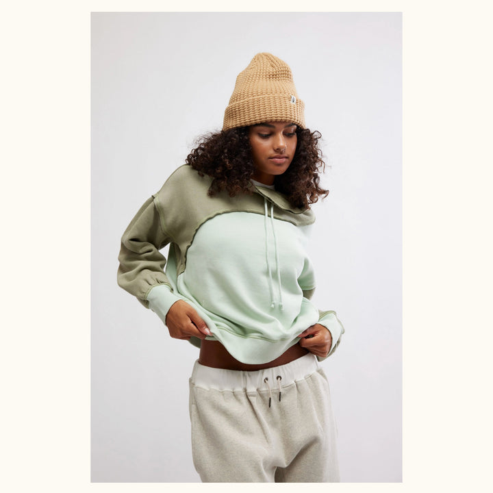 Free People FP Movement Home Stretch Colorblock Pullover Sweatshirt Top