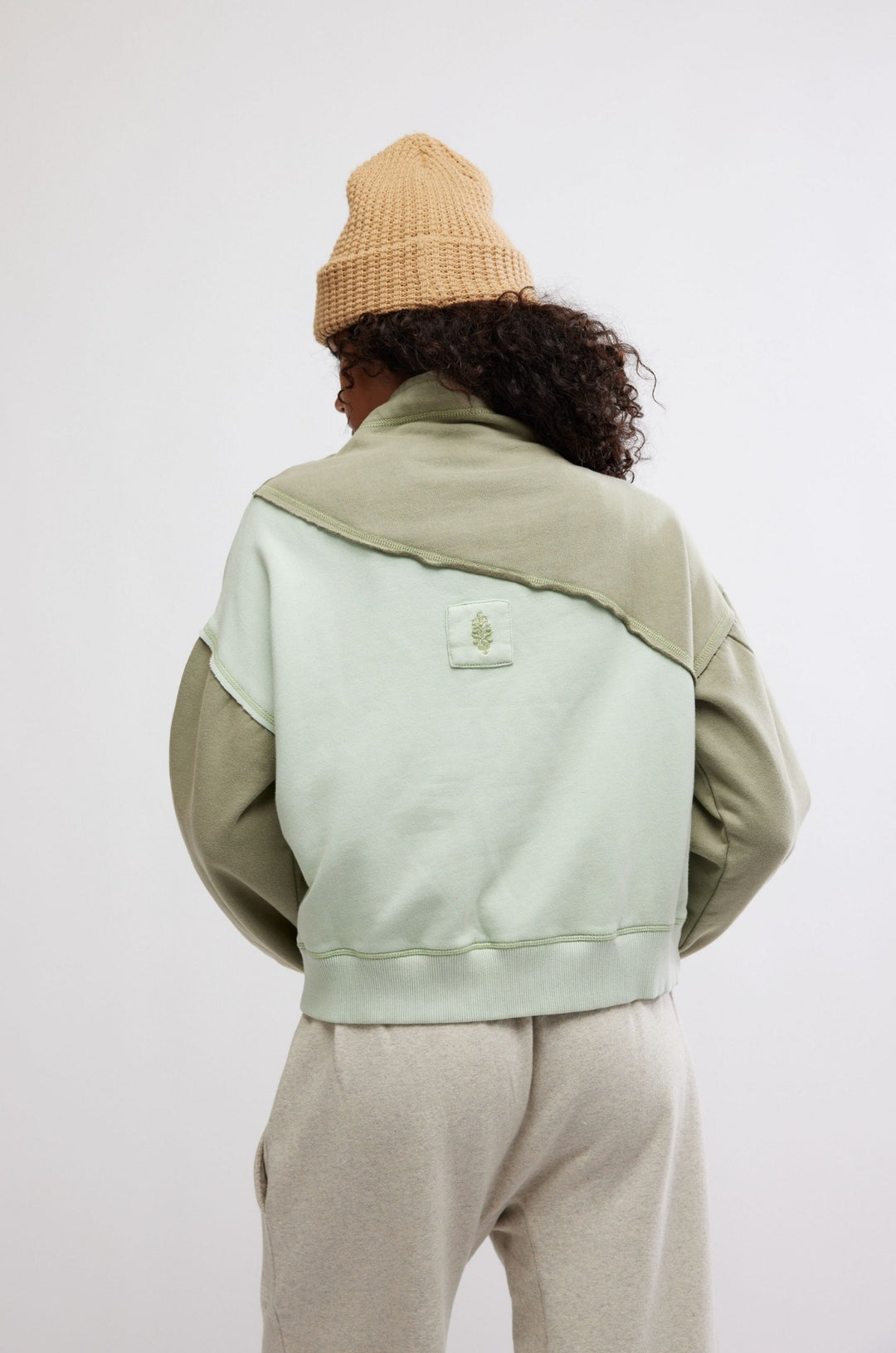 Free People FP Movement Home Stretch Colorblock Pullover Sweatshirt Top