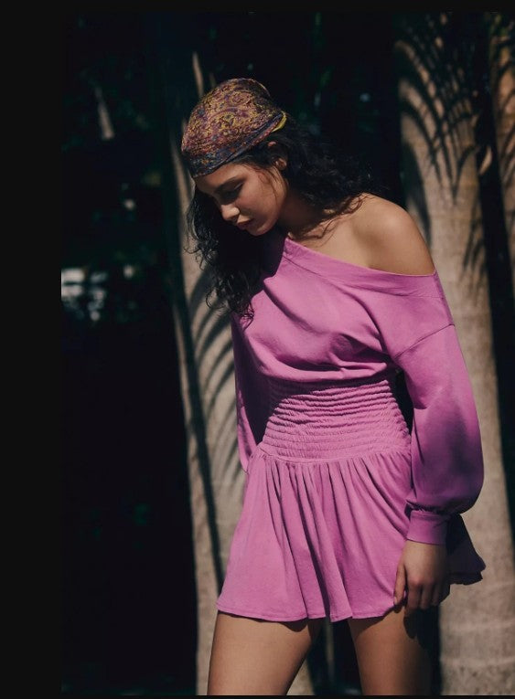 Free People Free-Est Scorching Hot Long-Sleeve Mini Dress