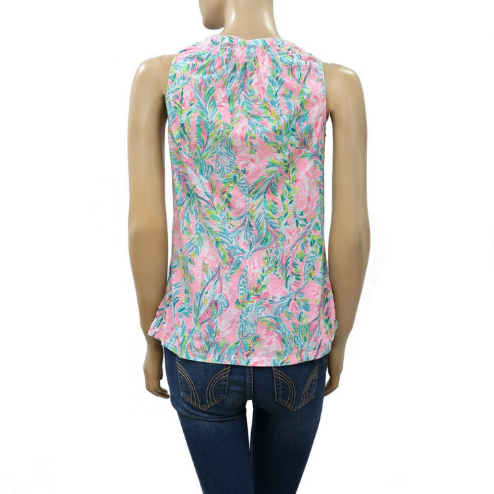 NR-1 Lilly Pulitzer Essie Printed Tank Blouse Top