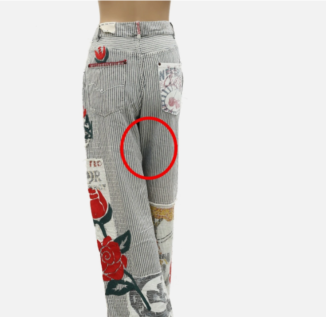 Free People We The Free Lost And Found Boyfriend Jeans Pants Patchwork S 288101