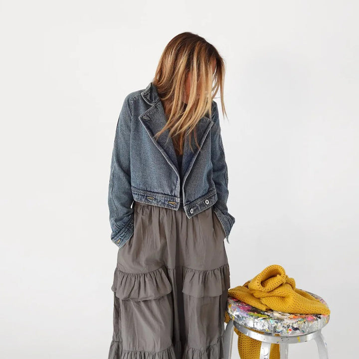 Kerri Rosenthal Denim Jacket Top