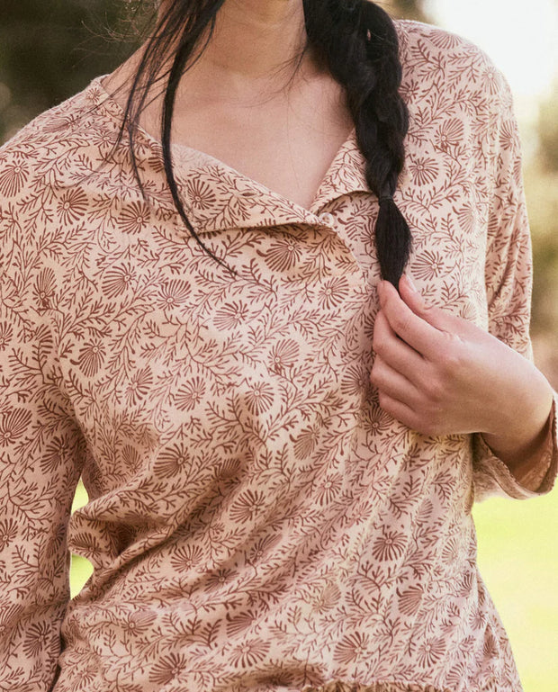 The Great The Sleep Henley Blouse Top