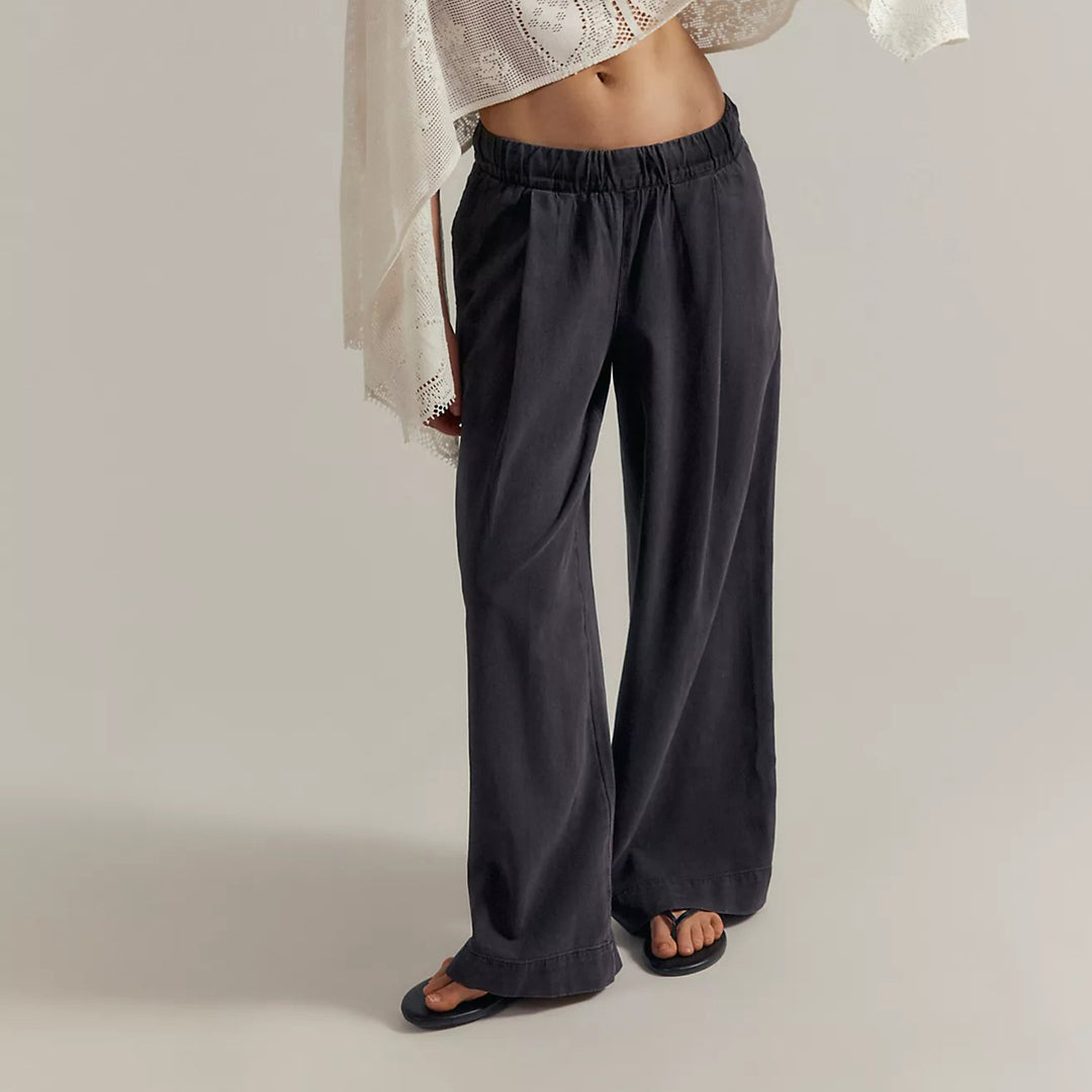 Free People Women's Tidal Moon Low-Rise Pull-On Trouser Pants
