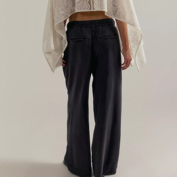 Free People Women's Tidal Moon Low-Rise Pull-On Trouser Pants