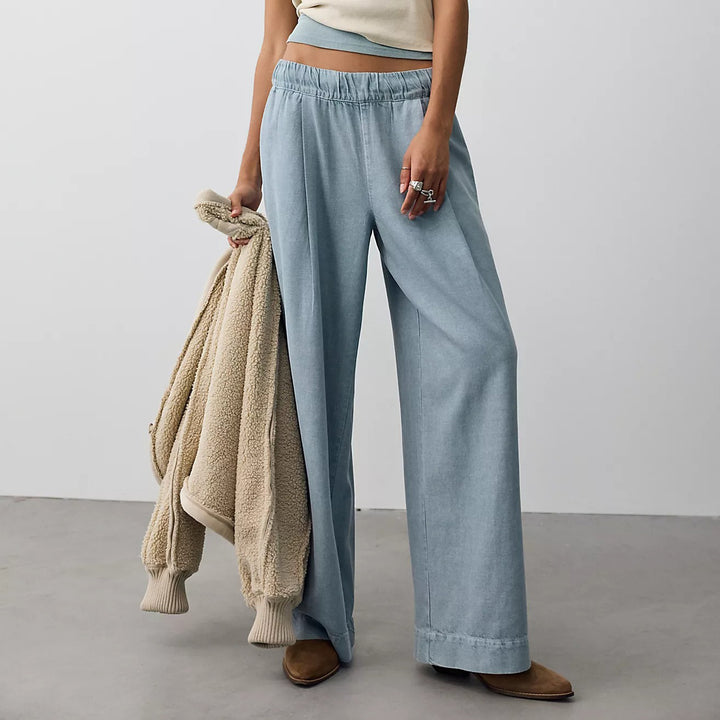Free People Women's Tidal Moon Low-Rise Pull-On Trouser Pants