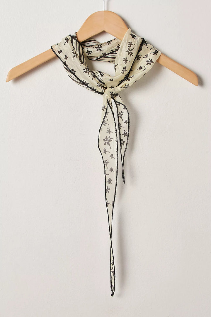 Free People Tilly Skinny Silk Convertible Scarf Neck Handbag Print