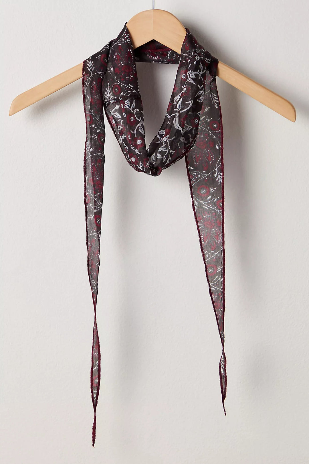 Free People Tilly Skinny Silk Convertible Scarf Neck Handbag Print