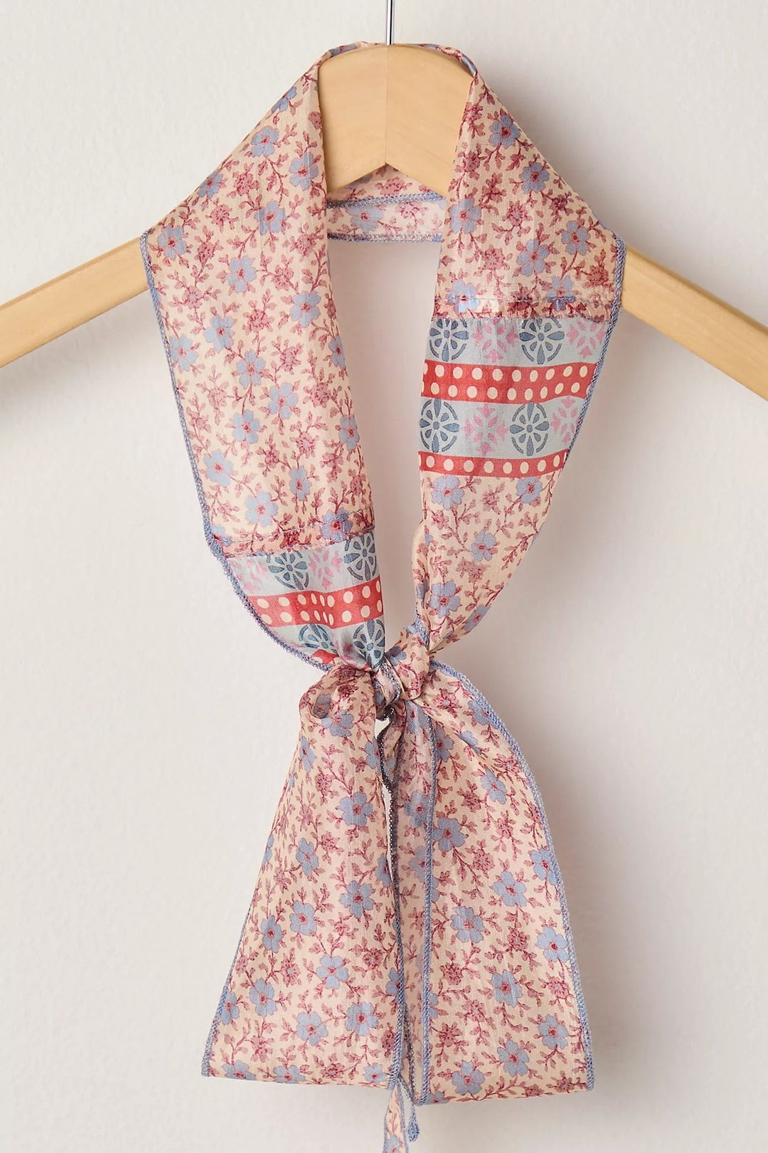 Free People Tilly Skinny Silk Convertible Scarf Neck Handbag Print