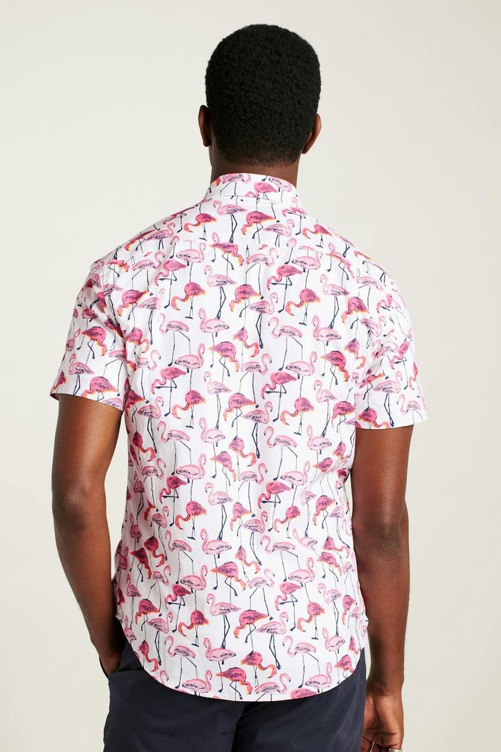 Bonobos Riviera Short Sleeve Flamingo Print Men's Shirt