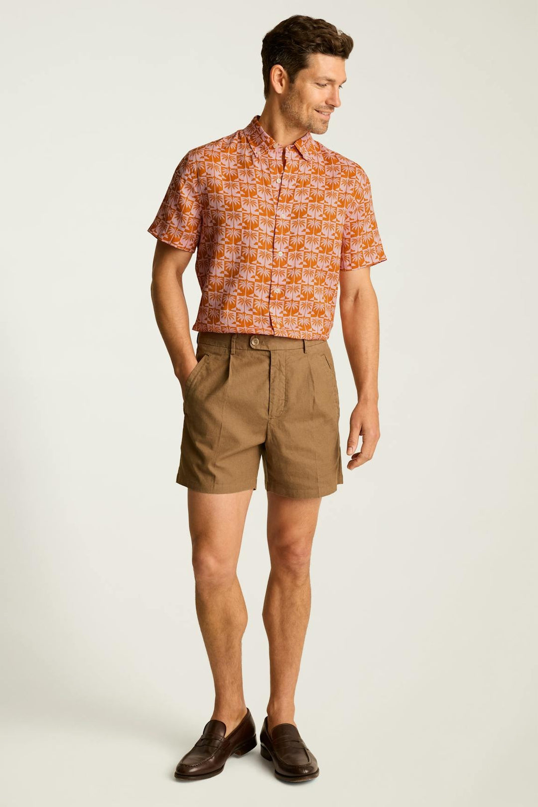 Bonobos Linen Riviera Shirt Lake Hall Palms Men's Shirt