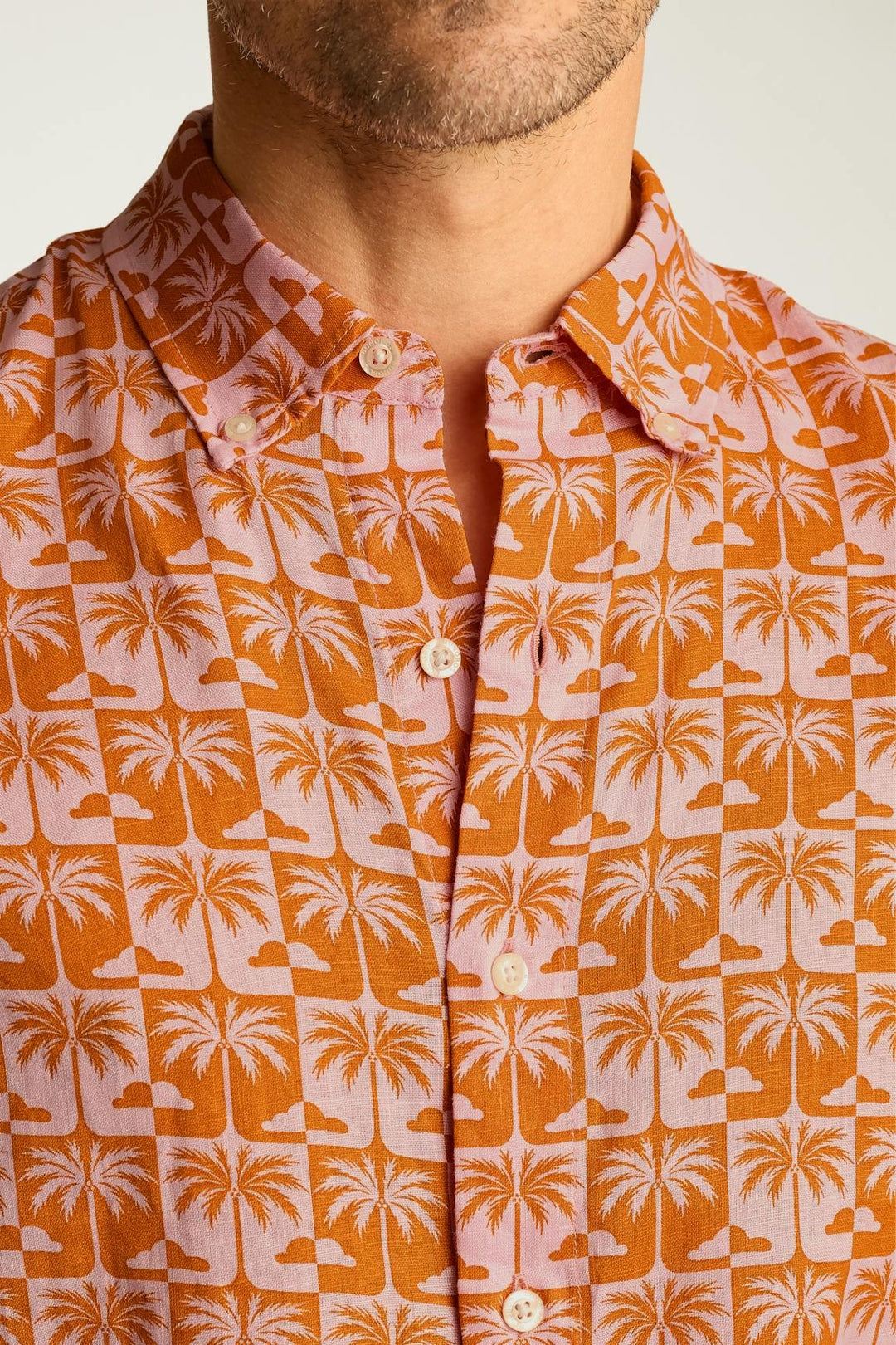 Bonobos Linen Riviera Shirt Lake Hall Palms Men's Shirt