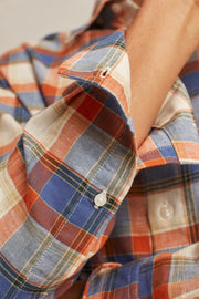 BONOBOS 格纹格纹印花系扣男式衬衫