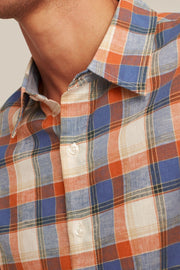 BONOBOS 格纹格纹印花系扣男式衬衫