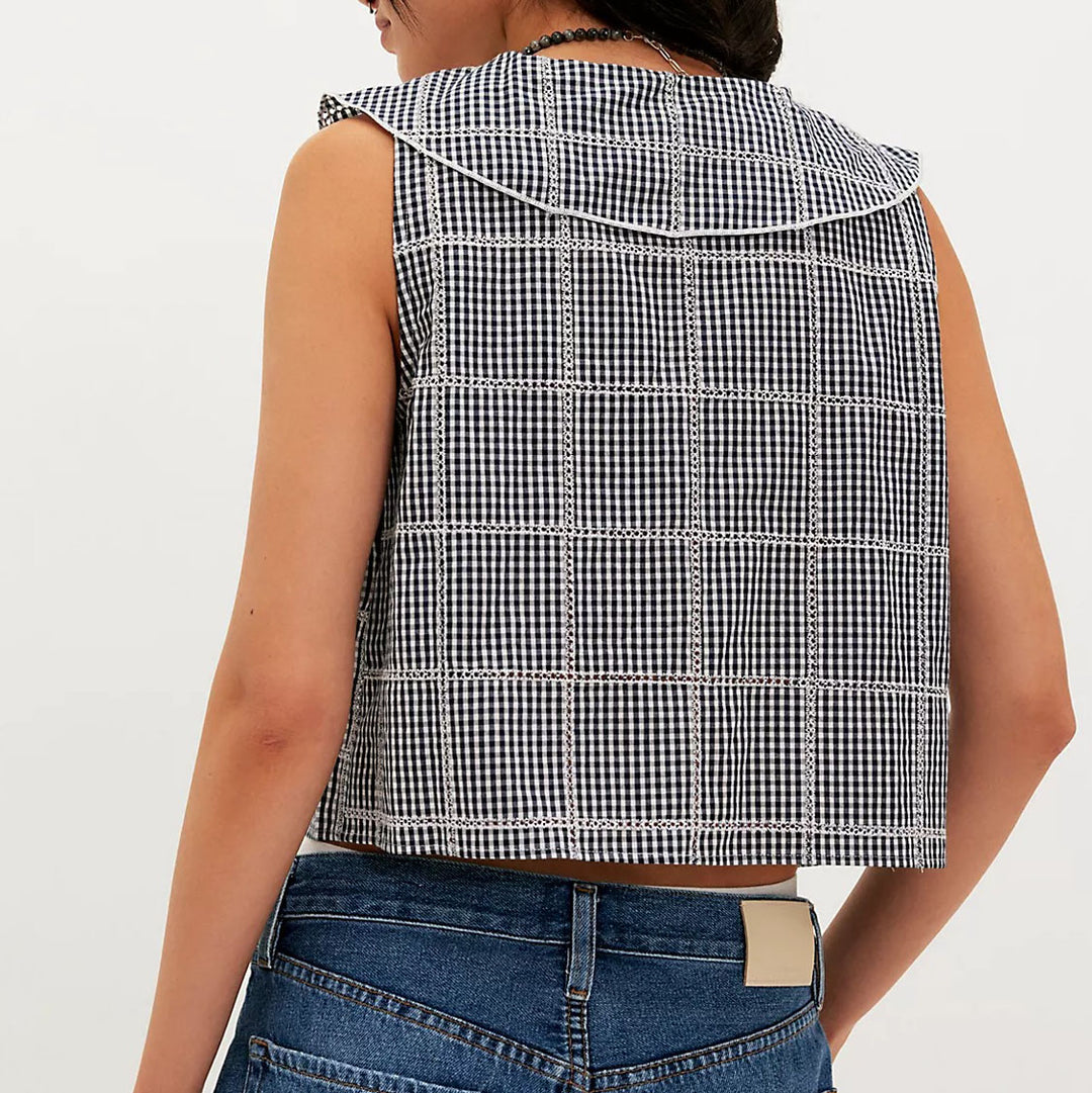 Free People Waiting For Me Blouse Cropped Top