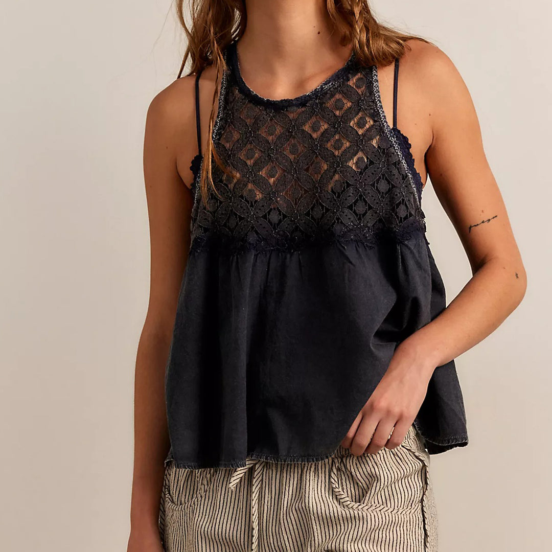 Free People Wandering Light Blouse Top