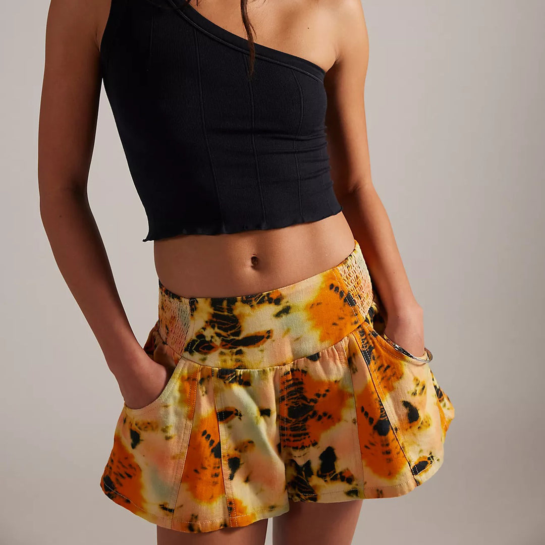 Free People We The Free Luna Printed Pull-On Shorts