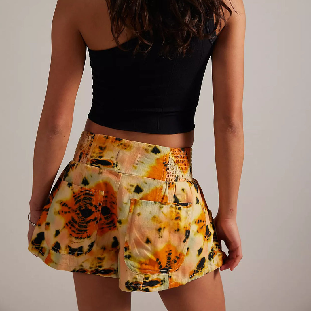 Free People We The Free Luna Printed Pull-On Shorts