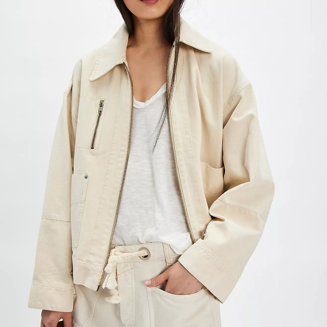 Free People We The Free Sally Solid Canvas Jacket Top