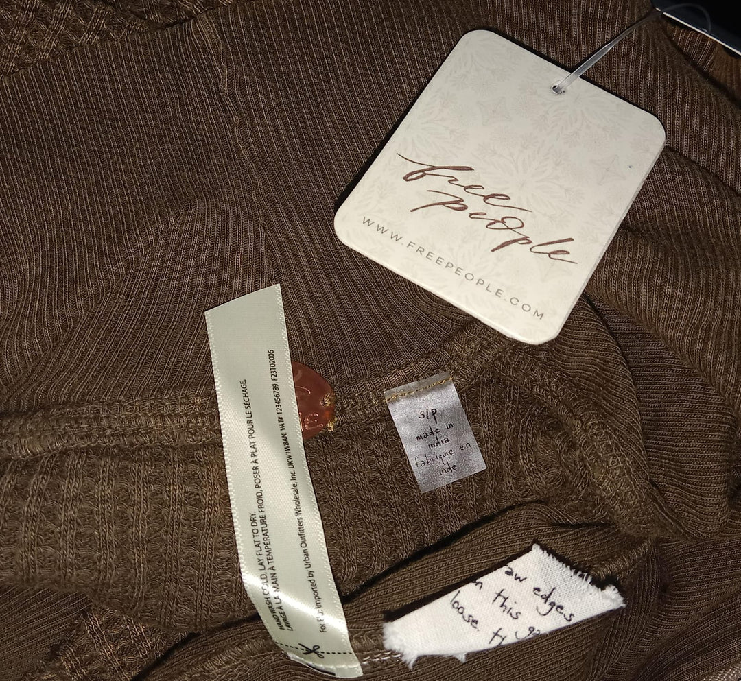 Free People FP One Ashton Zip Thermal Blouse Top