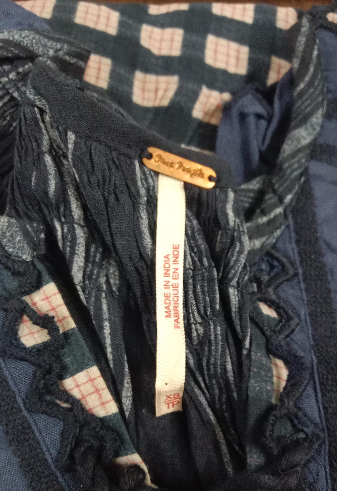 Free People 格子印花衬衫上衣 XS