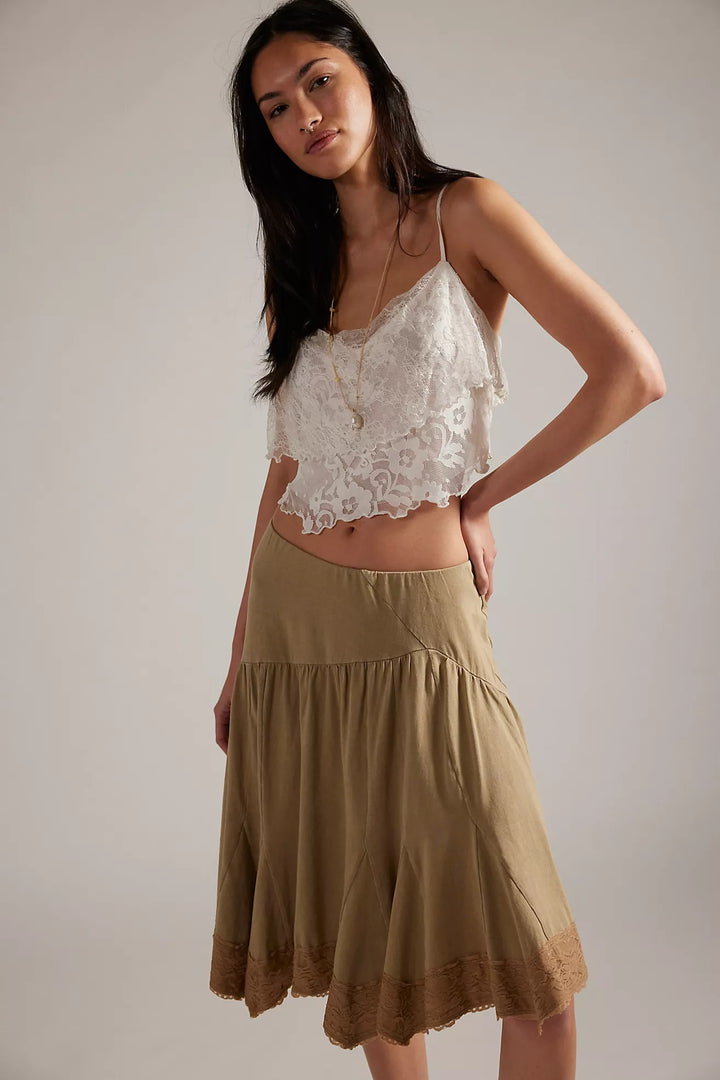 Free People Willow Knit Midi Skirt