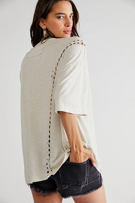 Free People We The Free Moonlit Midi Tee Tunic Top