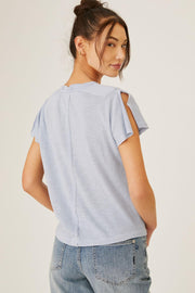 Anthropologie Pilcro Flutter-Sleeved Tee Blouse Shirt Top