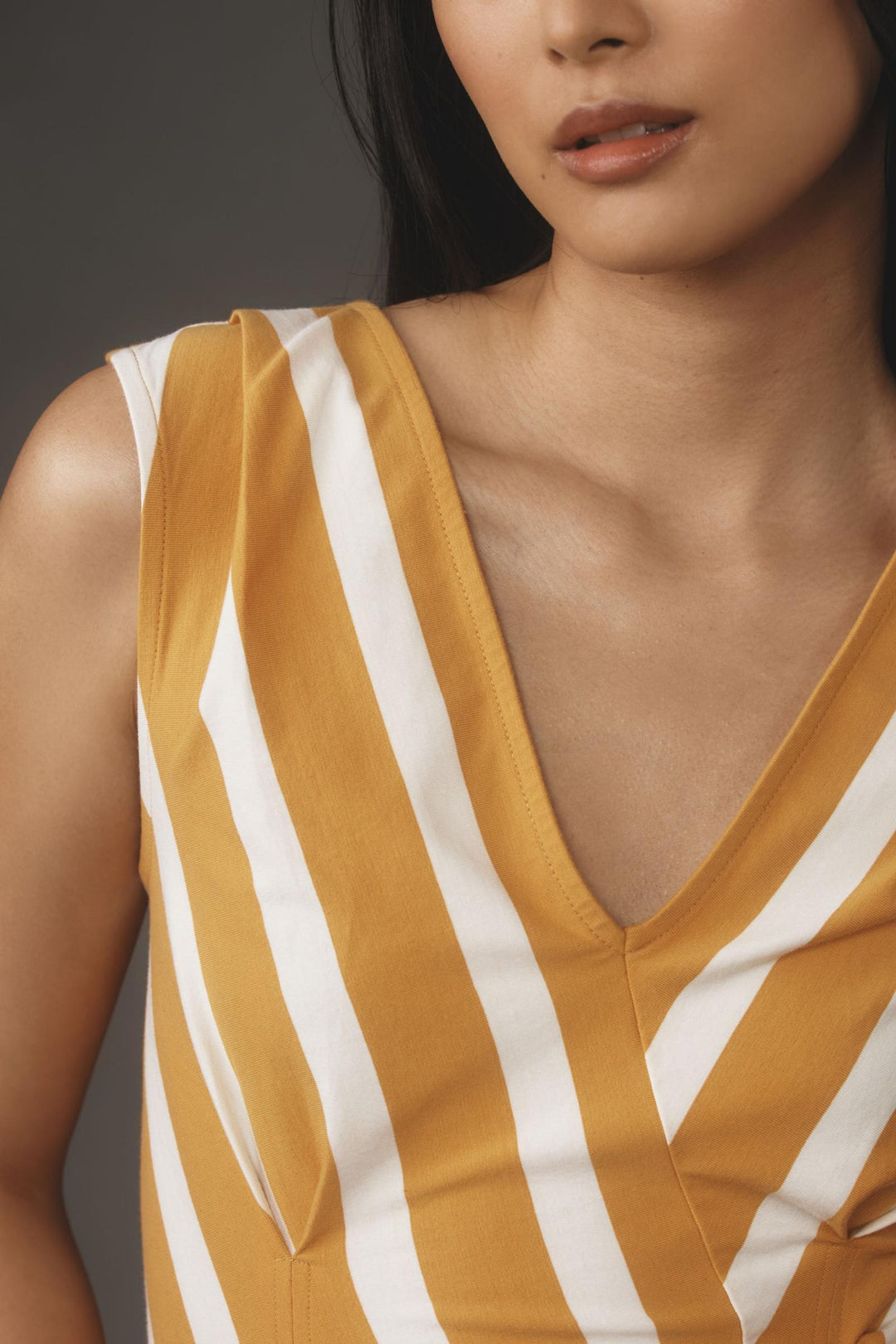 Anthropologie Maeve Sleeveless V-Neck Corset Blouse Tank Top