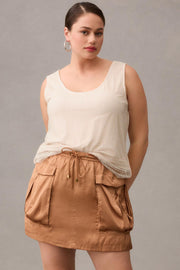 Anthropologie Love the label Silky Cargo Mini Skirt