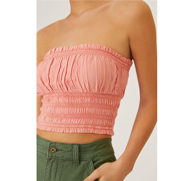 Pilcro Anthropologie Ruffled Tube Cropped Top